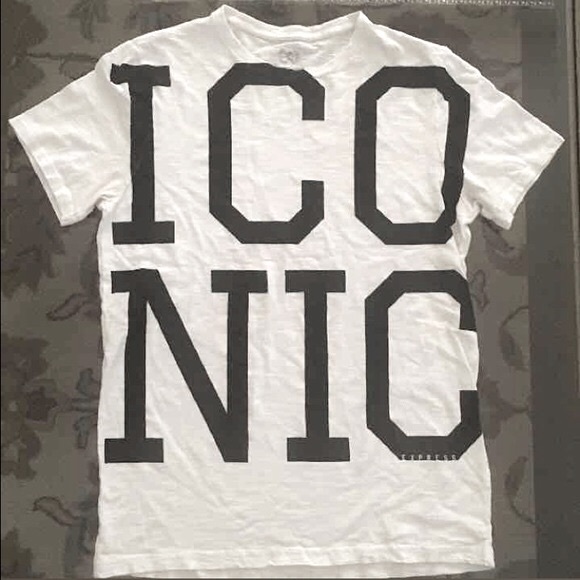 EXPRESS Exploded ICONIC Graphic Tee Shirt - Picture 2 of 13